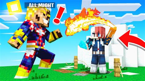 Playing Minecraft As All Might My Hero Academia Youtube