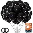 Amazon Jonhamwelbor Black Balloons Inch Pack Black Metallic