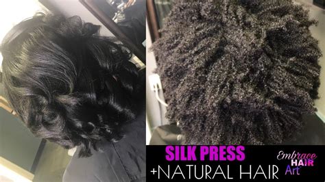 Silk Press On 4c Natural Hair Before And After Youtube