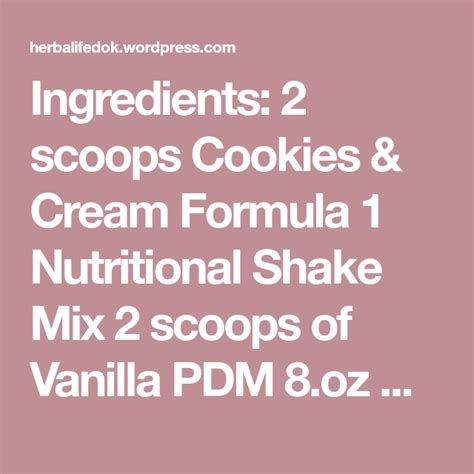 Herbalife Nutter Butter Shake Herbalife Shake Recipes Peanut Butter Shake Herbalife Cookies