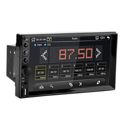 Qiilu 7in écran tactile HD 2 Din voiture Radio FM Audio MP5 7062