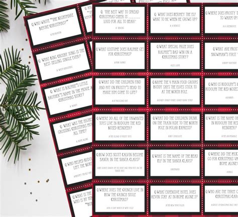 Christmas Trivia Cards INSTANT DOWNLOAD Christmas Party - Etsy