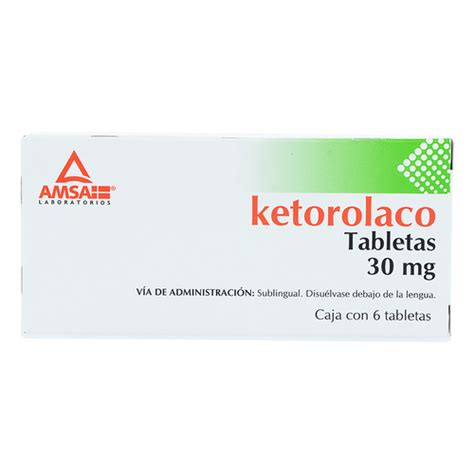 KETOROLACO 30 MG CAJA CON 6 TAB Misitio