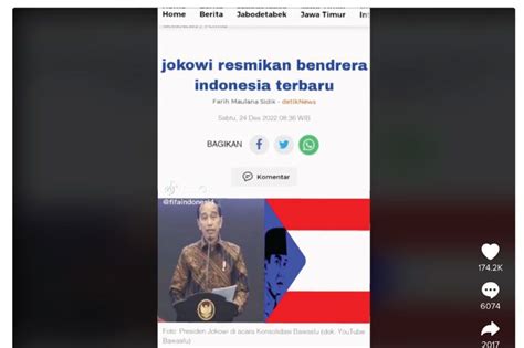 Hoaks Presiden Jokowi Resmikan Bendera Baru Indonesia Antara News