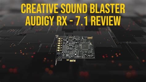 Creative Sound Blaster Audigy Rx - 7.1 Soundcard Review - YouTube