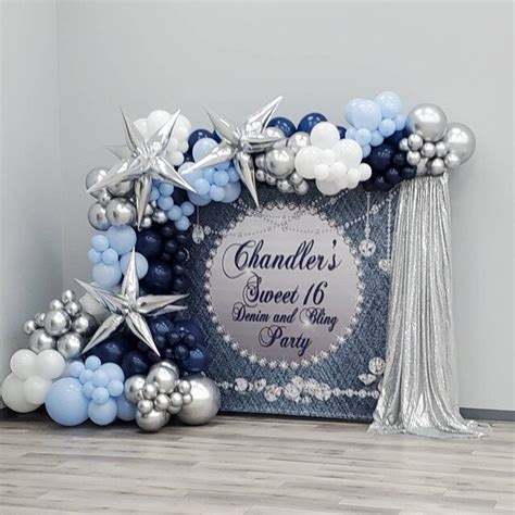 Denim Diamonds Theme Party Backdrop Step N Repeat Backdrop Etsy