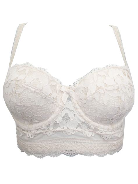 Marks And Spencer Mand5 Porcelain Lace Padded Longline Balcony Bra Size 30 To 38 A B C D Dd E