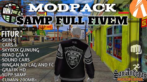 MODPACK FULL FIVEM SAMP SIZE 200MB AN ANDROID RINGAN VERSION YouTube