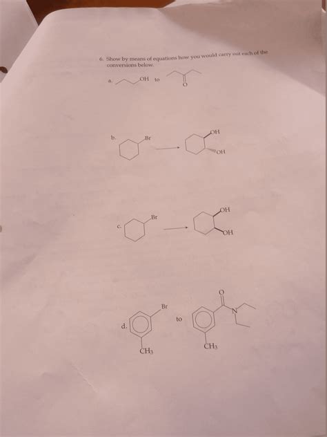 Oneclass Ochem Show By Means Of Equations How You Would Carry Out Each