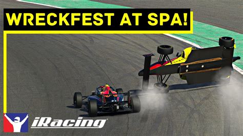 Chaos Takes Over At Spa Iracing F Spa Francorchamps Youtube