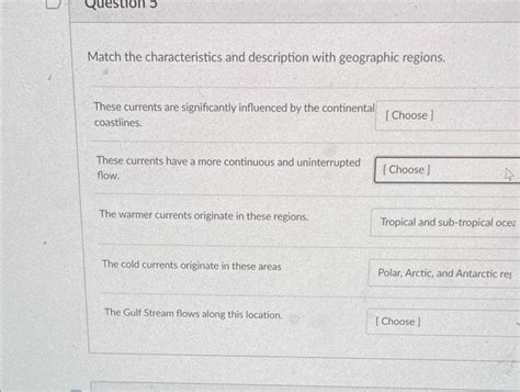 Solved Match The Characteristics And Description With Chegg