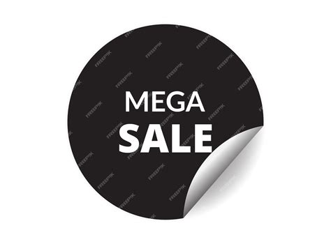 Premium Vector Mega Sale Round Sticker Sign Mega Sale Circle Sticker