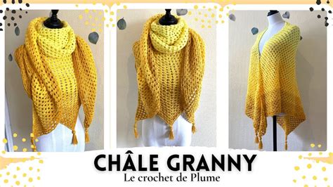 Comment faire un Châle Granny facile au crochet April Lou Passion