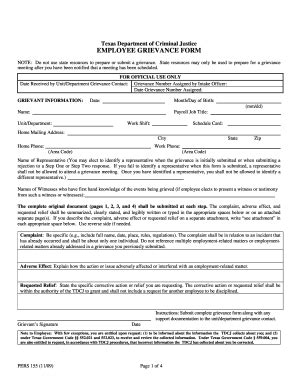 Printable Grievance Forms Template