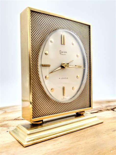 Swiza Coquet Swiss Table Clock Brass Mid 20th Century Catawiki