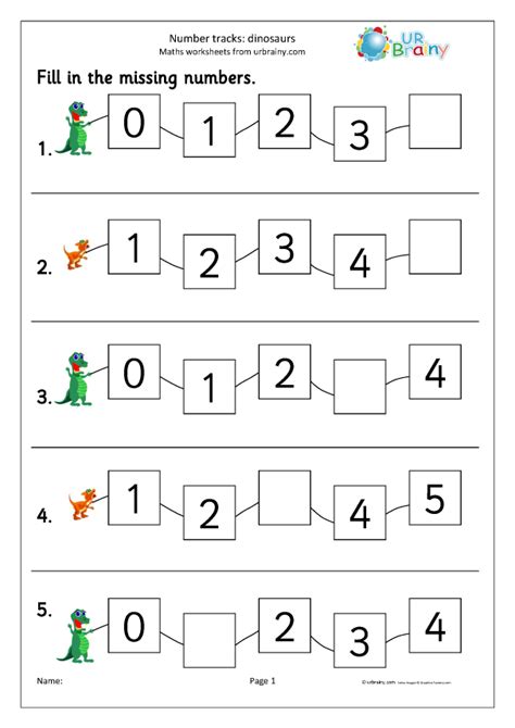 Number Tracks Dinosaurs Number Tracks And Lines Maths