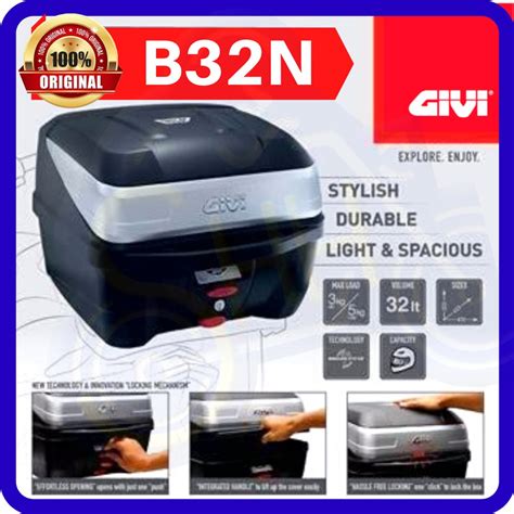 Original Givi Box B32n Accessories Monolock Top Case Bold 100 Givi