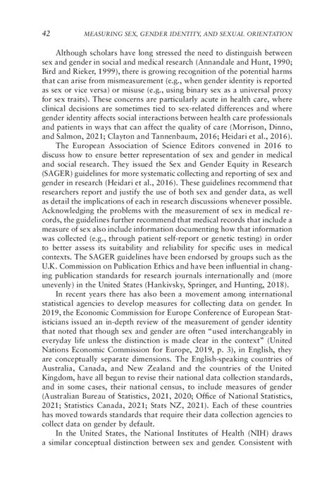 Principles And Concept Clarity Measuring Sex Gender Identity And Sexual Orientation The