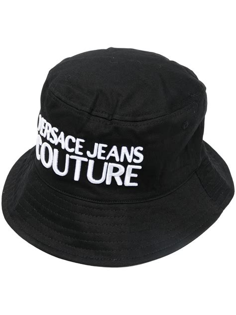 Versace Jeans Couture Embroidered Logo Bucket Hat Farfetch