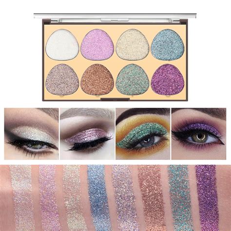 Pjtewawe Makeup Set 8 Colors Glitter Shimmery Glittery Eyeshadow Makeup