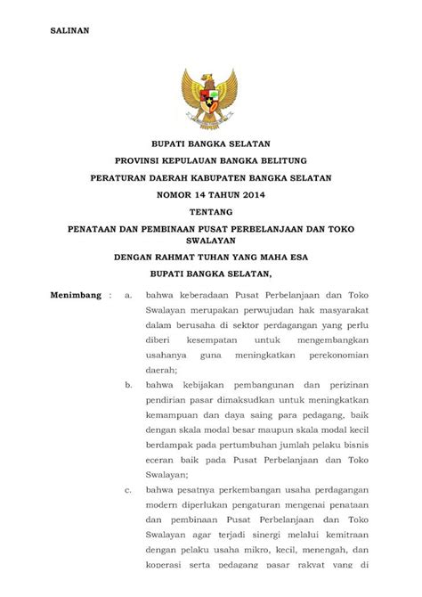 Pdf Perda Nomor Tahun Tentang Penataan Dan Pangkalpinang Bpk