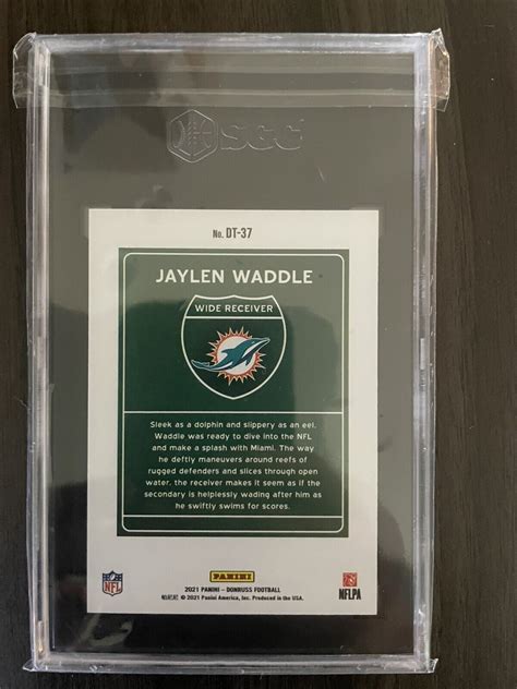 2021 Panini Donruss Optic Downtown Dt 37 Jaylen Waddle Rc For Sale