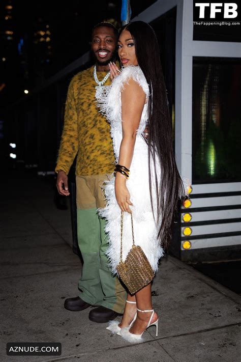Megan Thee Stallion Sexy Seen Flaunting Her Hot Cleavage At Stk For The Snl After Party In New