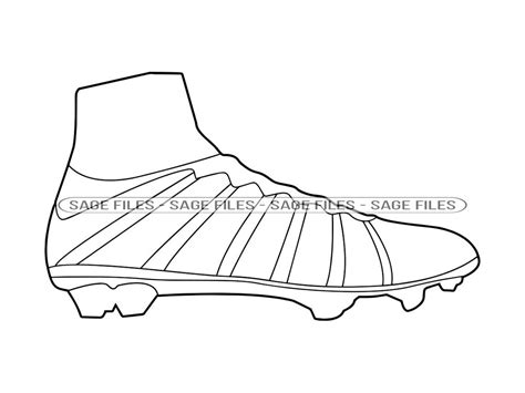 Soccer Cleat Outline SVG, Soccer Cleat Svg, Cleats Svg, Soccer Shoe Svg ...