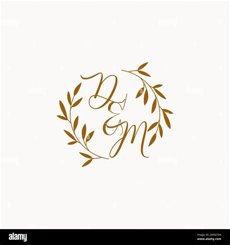 DM Initial Wedding Monogram Logo Design Stock Vector Image Art Alamy