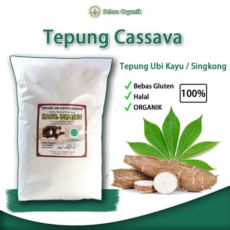 Jual Tepung Ubi Kayu Singkong 1kg Cassava Organik Gluten Free Tepung