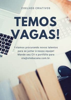 Personalize mais de 75 modelos de Anúncios De Vaga De Emprego online