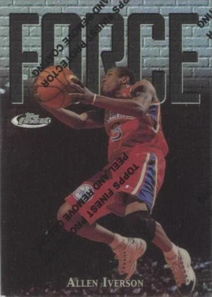 1997 98 Topps Finest Uncommon Silver Refractor 143 Allen Iverson