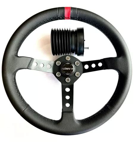 Volante Esportivo Para Chevette Lowv Revest Couro Cubo