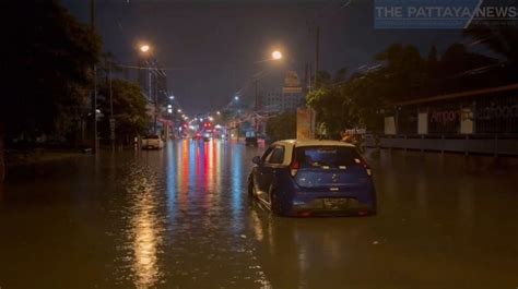 Parts Of Pattaya Face Flash Flooding After Intense Rainfall The