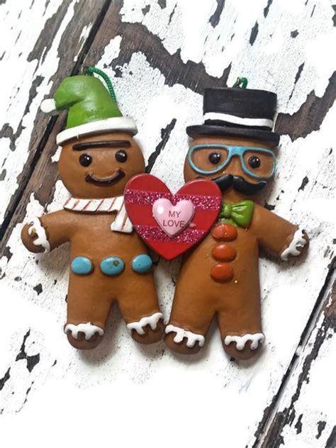 Love Gingerbread Men Holiday Christmas Ornament Lgbtq Gay