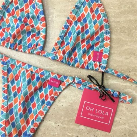 Gemstones Micro Bikini Colorful Diamond Print Swimwear