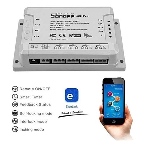 Sonoff Ch Pro R Wifi Rf Smart Relay Switch With Channels No Nc And