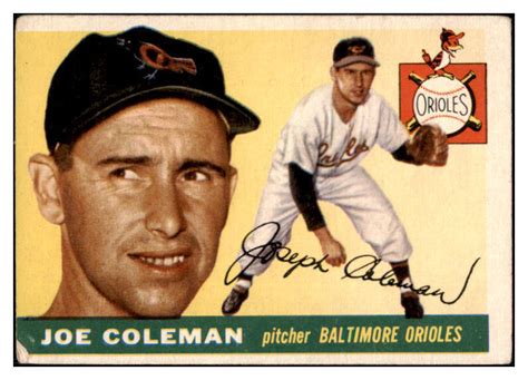 Topps Joe Coleman Orioles Vg Kycards Ebay