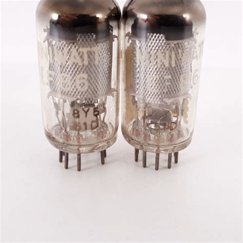 2 X EF86 MINIWATT TUBE 1950s PHILIPS PROD MESH PLATE CX ENA