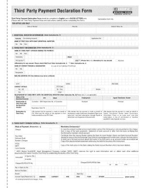 Fillable Online Third Party Payment Declaration Letter Format Fill