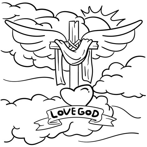 God Loves Us Coloring Page