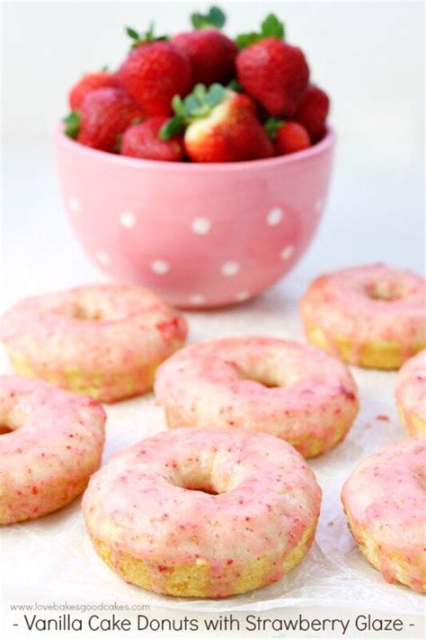 Vanilla Cake Donuts With Strawberry Glaze Recipe Cake Donuts