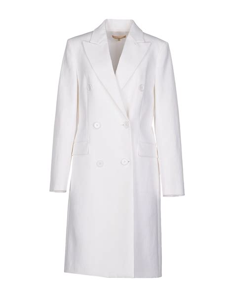 Lyst Michael Kors Overcoat In White