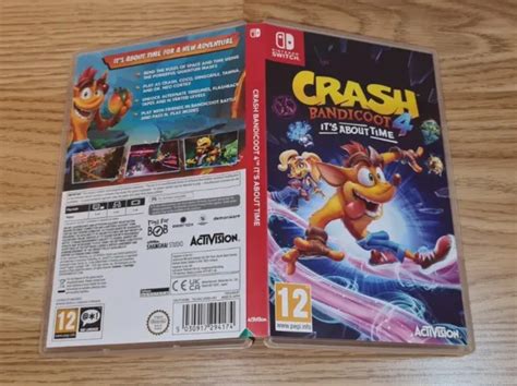 Crash Bandicoot 4 Its About Time Nintendo Switch Case Empty Genuine Box