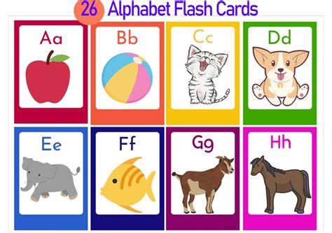 Printable Alphabets Flash Cards Classroom Decoration Home Etsy