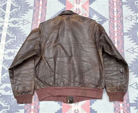 Aaf A Leather Jacket Ja Dubow Anchor Vintage