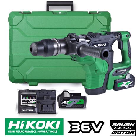 Hikoki 36V Tools Hikoki 36V Brushless 40mm SDS Max Rotary Hammer Kit