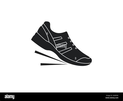 Running Shoe Icon Vector Illustration Flat Design Stock Vector Image