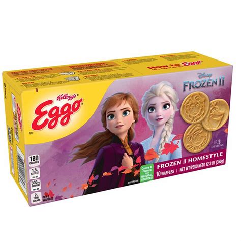 Eggo Disney Frozen 2 Frozen Waffles Homestyle Easy Breakfast 123 Oz