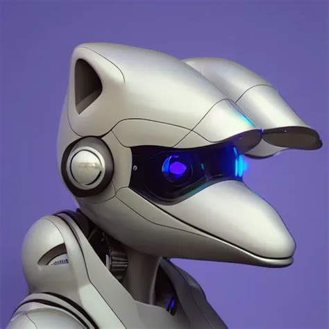 Krea Very Very Beautiful Furry Art Bust Profile Picture Of A Robotic